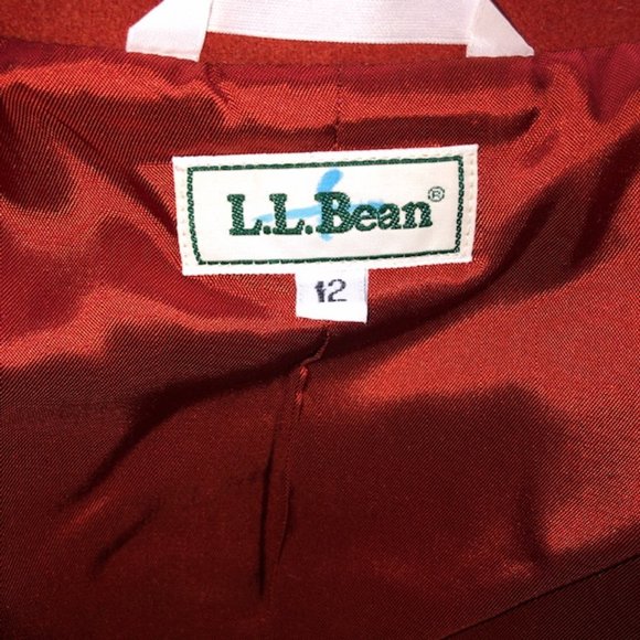 LL Bean Women’s Rust Wool-Blend Blazer Jacket Size 12 – Autumn Winter Classic - Picture 7 of 7